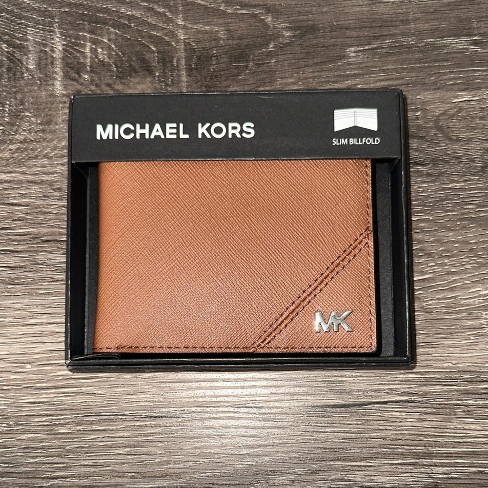 Michael Kors Tan Slim Bifold Card Holder